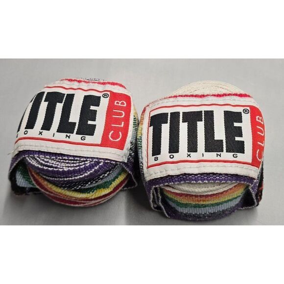 Title Boxing Club Pair of Rainbow Hand Wraps 180" in the ring boxing is life - Picture 1 of 4